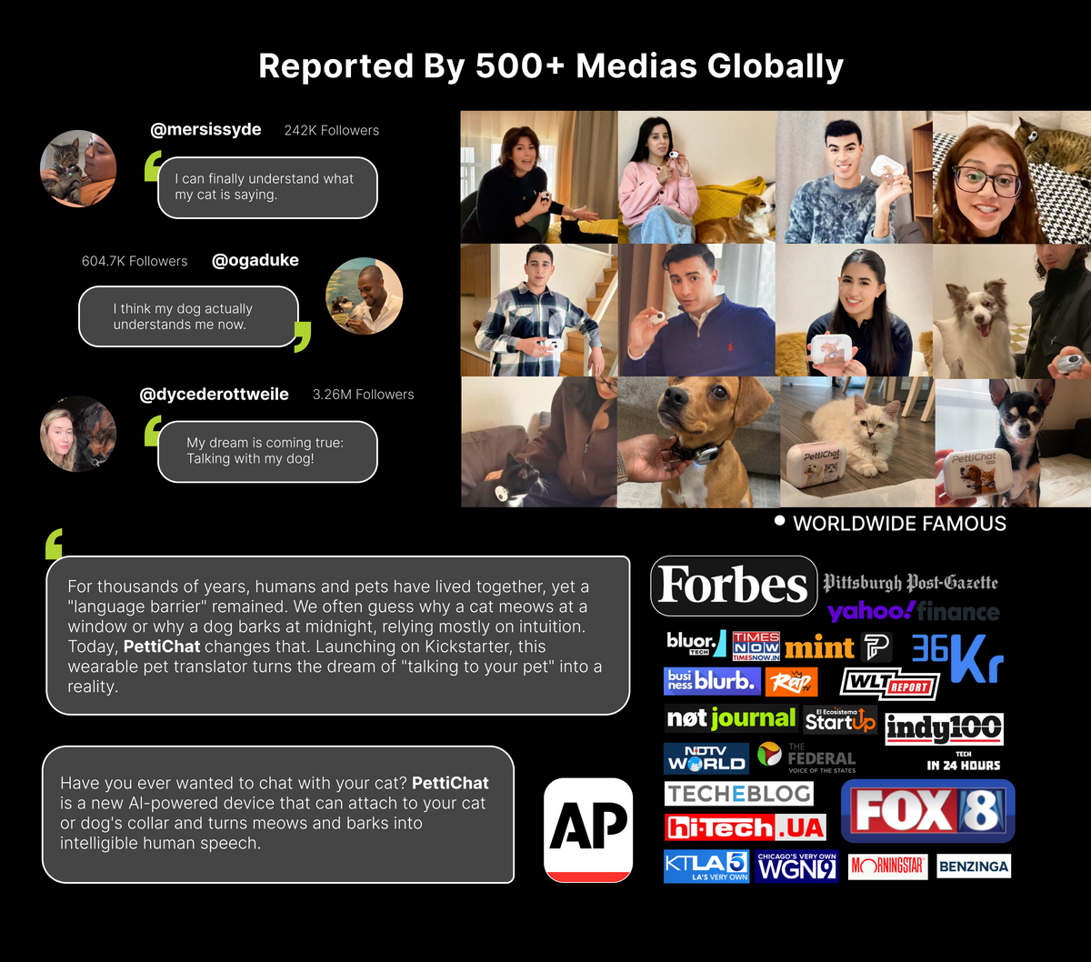 PettiChat reported by more than 500 media outlets globally