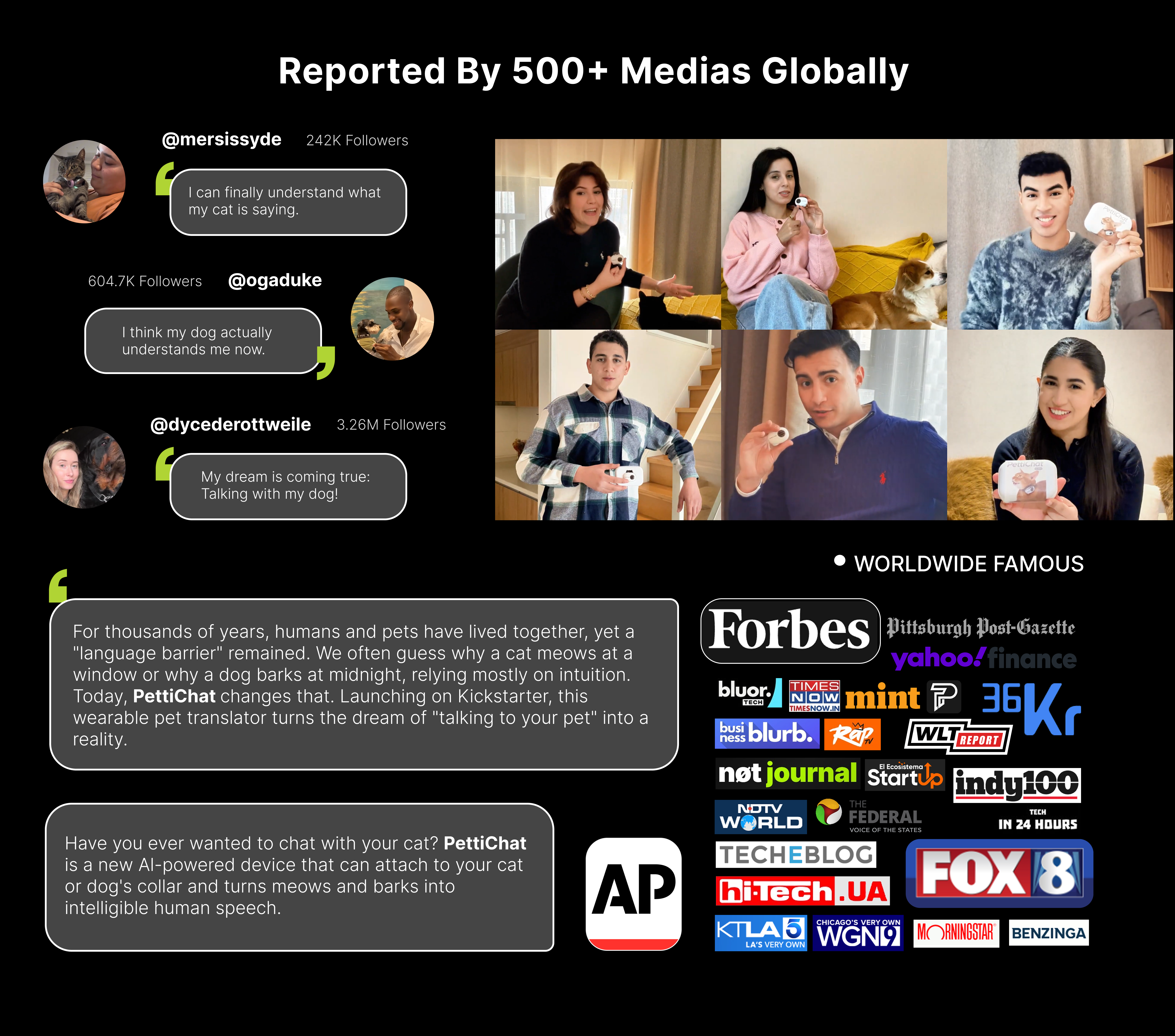 PettiChat reported by more than 500 media outlets globally